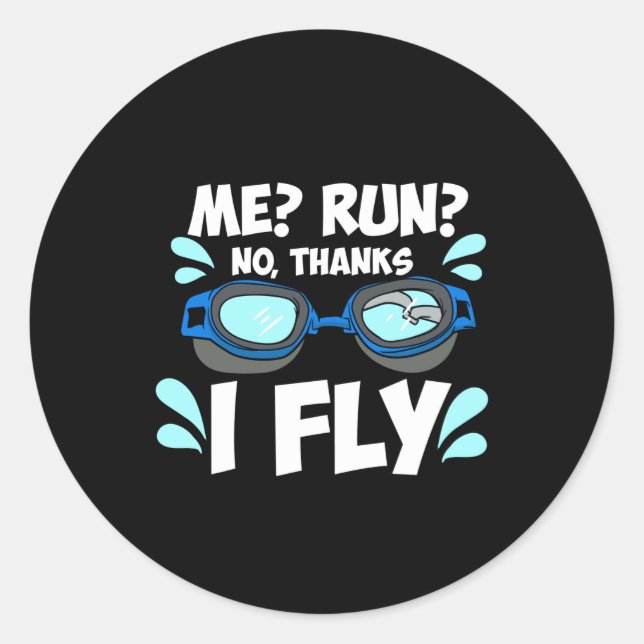Swimmer Swimming Classic Round Sticker (Front)