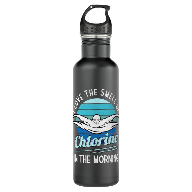Swimmer Swimming Club Chlorine Pool Swimming 710 Ml Water Bottle (Front)