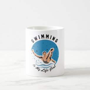swimmer - Swimming is My Life Goal Coffee Mug