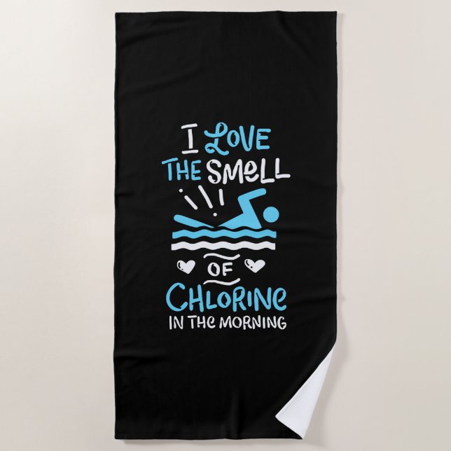 Swimmer Swimming Swim Sport Gift  Beach Towel (Front)