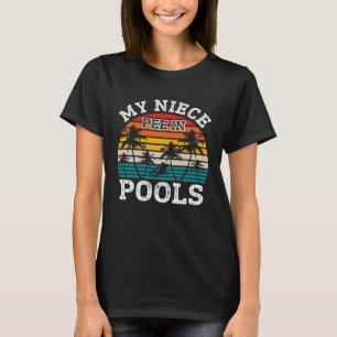 Swimmer Swimming Vacation Retro Niece Pee In Pools T-Shirt
