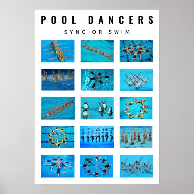 Swimmer Synchronised Swimming Poster (Front)
