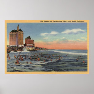 Swimmers by Villa Riviera & Pacific Coast Club Poster