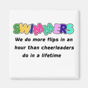 Swimmers & Cheerleaders Magnet
