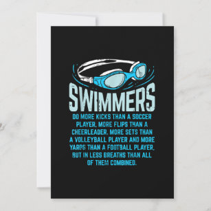 Swimmers Do More Kicks I Funny Gift Swimming Lover Holiday Card