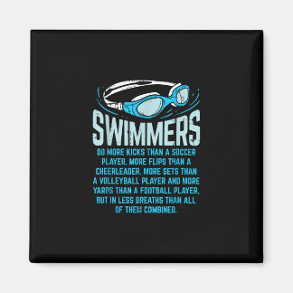 Swimmers Do More Kicks I Funny Gift Swimming Lover Magnet