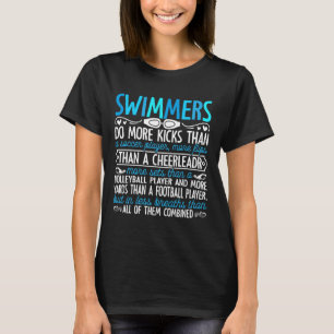 Swimmers Facts Funny Swimming Men Women Swim T-Shirt
