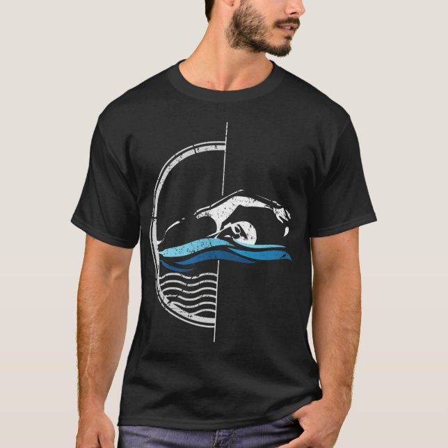 Swimmers Front Crawl Swimming Gift Ideas christian T-Shirt (Front)