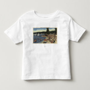 Swimmers on Bathing Cove Beach Toddler T-Shirt
