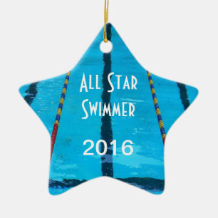 Swimmer's Photo Christmas Ornament