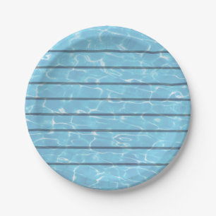 Swimmers Swim Team Swimming Pool Paper Plate