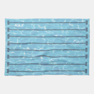 Swimmers Swim Team Swimming Pool Tea Towel