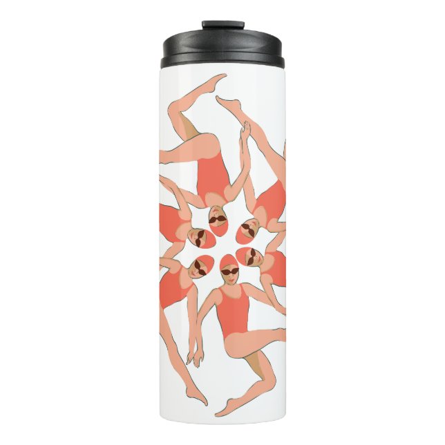 Swimmers - Synchro Swimming Choreography White Thermal Tumbler (Front)