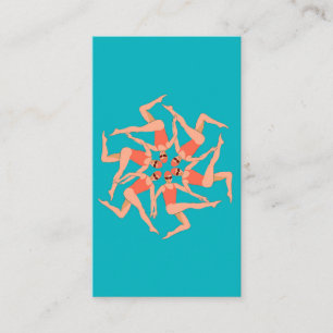Swimmers - Synchronised Swimming Art  Enclosure Card
