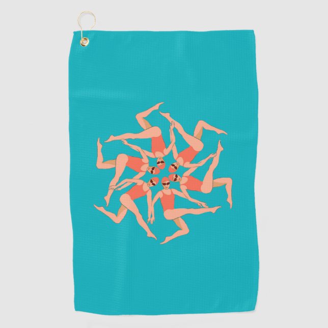 Swimmers - Synchronised Swimming Choreography   Golf Towel (Front)