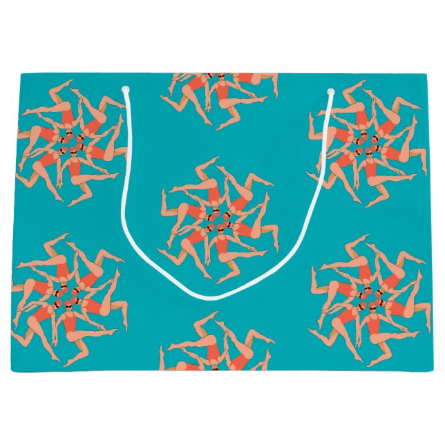 Swimmers - Synchronised Swimming Choreography   Large Gift Bag (Front)