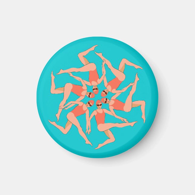 Swimmers - Synchronised Swimming Choreography   Magnet (Front)