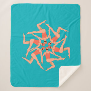 Swimmers - Synchronised Swimming Choreography Sherpa Blanket