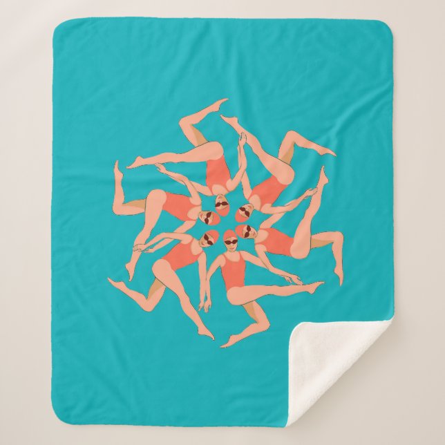 Swimmers - Synchronised Swimming Choreography  Sherpa Blanket (Front)
