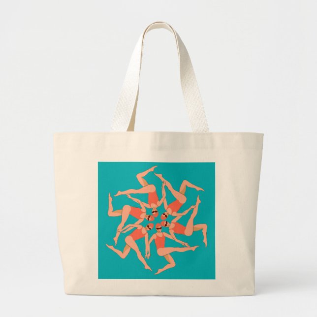 Swimmers - Synchronised Swimming  Large Tote Bag (Front)