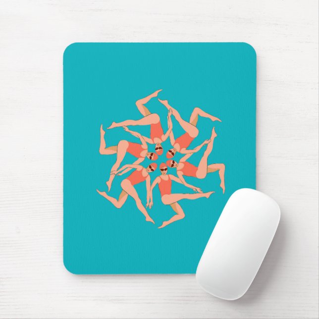 Swimmers - Synchronised Swimming  Mouse Mat (With Mouse)