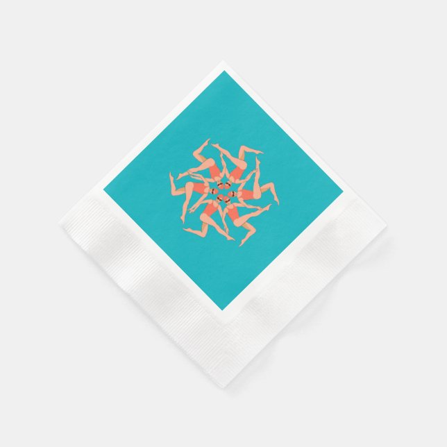 Swimmers - Synchronised Swimming   Napkin (Corner)