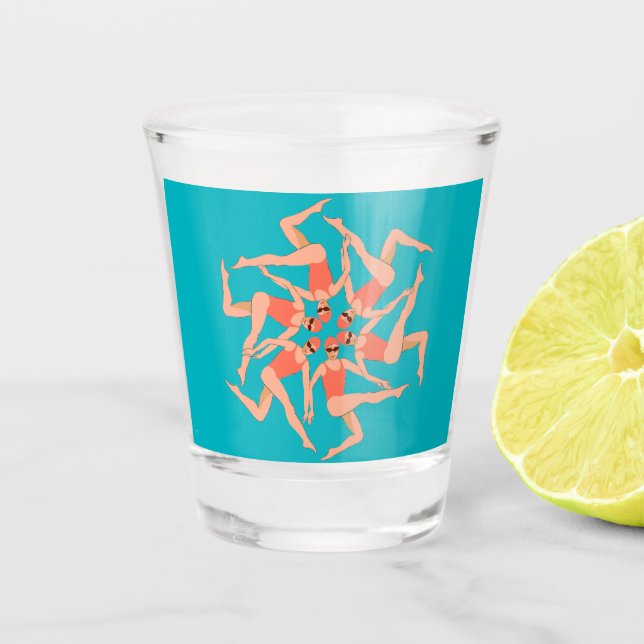 Swimmers - Synchronised Swimming   Shot Glass (Front)