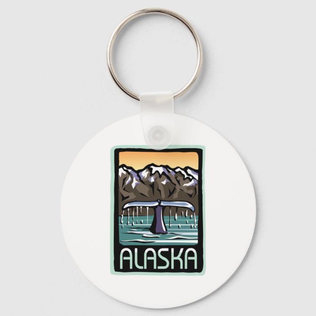 Swimmin' in Alaska Key Ring (Front)