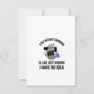 SWIMMING (5) THANK YOU CARD