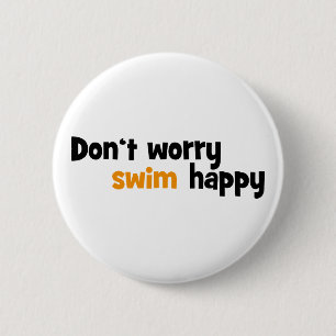 swimming 6 cm round badge