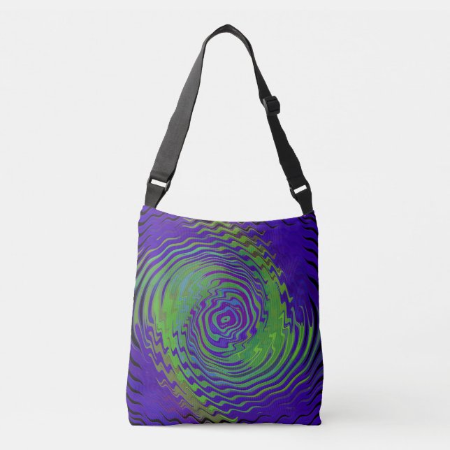 Swimming alien.... crossbody bag (Front)
