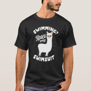 Swimming Alpaca My Swimsuit Camelid Mammal Alpaca T-Shirt
