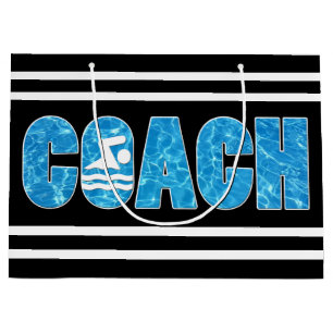 Swimming and Diving Coach Custom Colour Swim Team Large Gift Bag