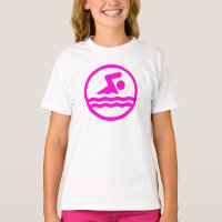 Swimming and Diving Cute Swimmer Girls Pink Swim
