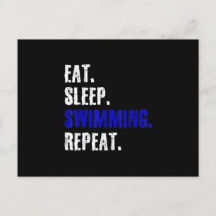 Swimming And Swimmers Design Summer Gift Announcement Postcard