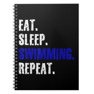 Swimming And Swimmers Design Summer Gift Notebook