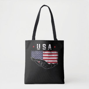 Swimming Athlete Sports USA Swimmer Tote Bag