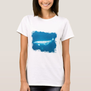 Swimming Beluga Whales Ladies T-Shirt