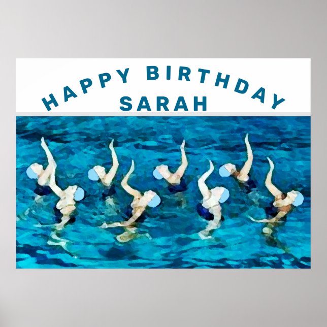 swimming birthday party decoration (Front)