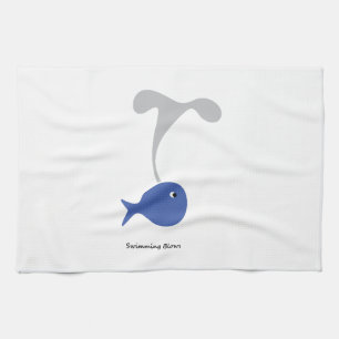 Swimming Blows cool and unique design Tea Towel