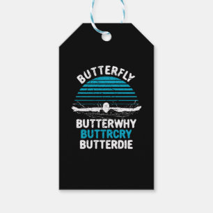Swimming - Butterfly Butterwhy Gift Tags
