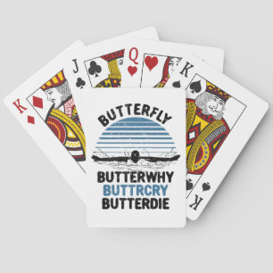 Swimming - Butterfly Butterwhy Swimming Gift Playing Cards