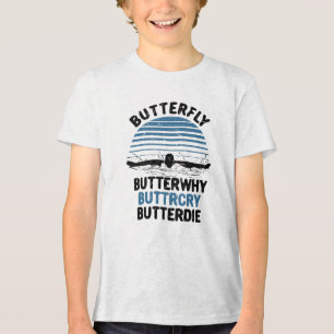 Swimming - Butterfly Butterwhy Swimming Gift Tri-Blend Shirt