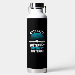 Swimming - Butterfly Butterwhy Water Bottle