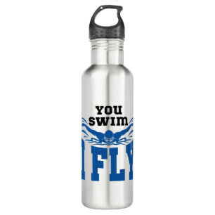 Swimming Butterfly You Swim I Fly 710 Ml Water Bottle