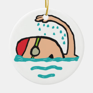 Swimming Ceramic Tree Decoration
