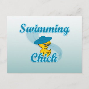Swimming Chick #3 Postcard