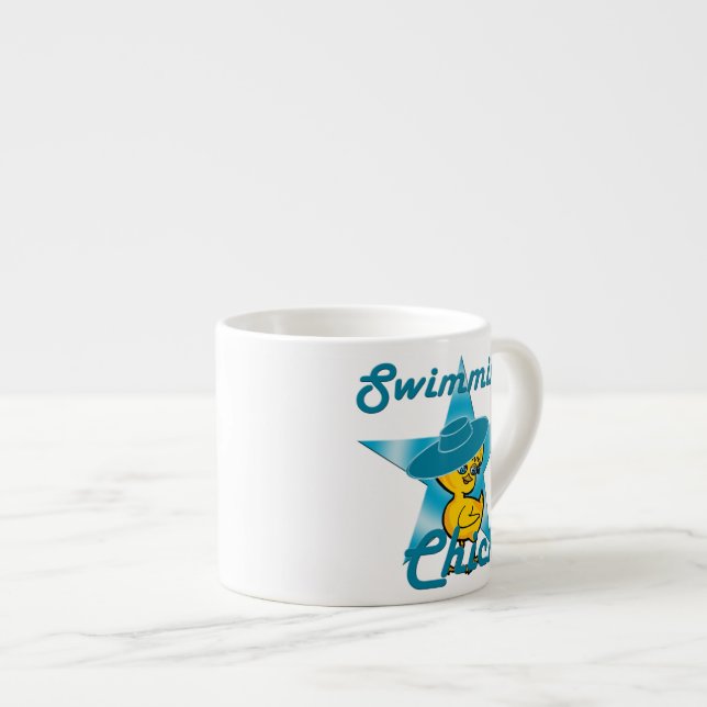 Swimming Chick #7 Espresso Cup (Front Right)