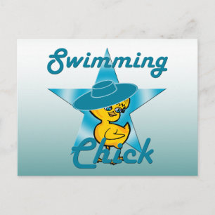 Swimming Chick #7 Postcard
