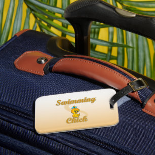 Swimming Chick Luggage Tag